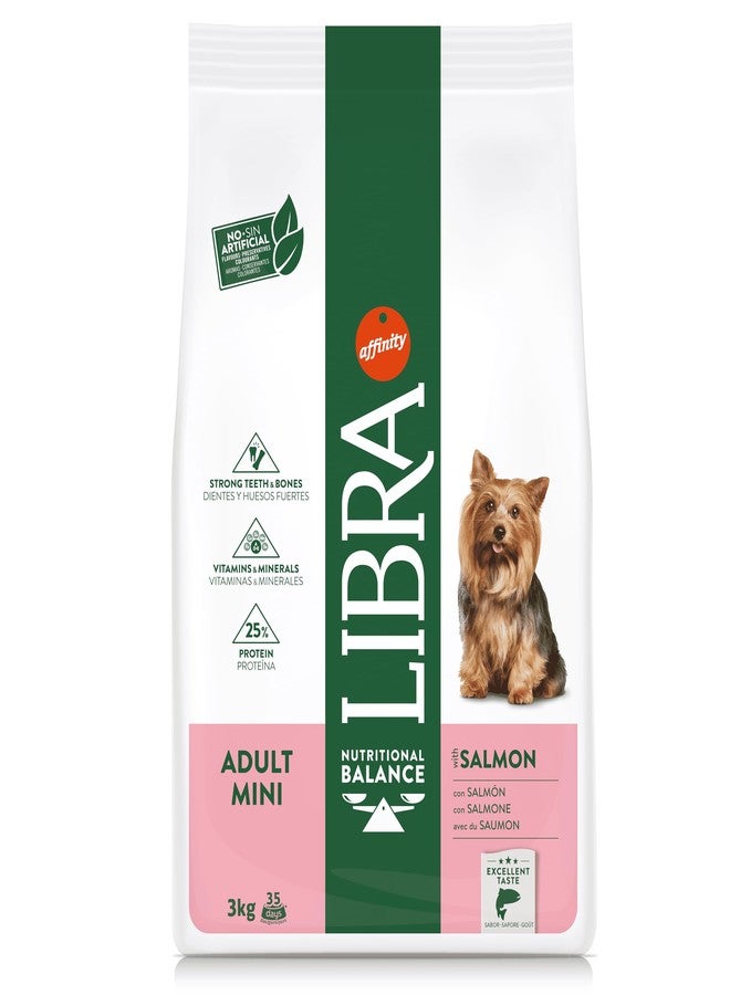 Libra Dog Mini Adult Salmon 3 Kg from Affinity Petcare | Premium Dog Food | Complete and Balanced for Adult Dogs of Small Breeds with Salmon - Image 1